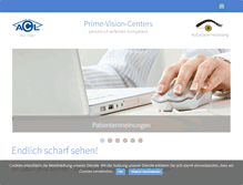 Tablet Screenshot of prime-vision-centers.com